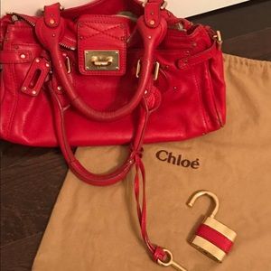 CHLOE ‘Paddington’ satchel bag with padlock/key